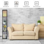 Moderni pastatoma lentyna su apšvietimu (Juoda)