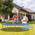 Apsauginė trampolino krašto danga 244x244 cm (Mėlyna)