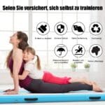 Pripučiamas gimnastikos čiužinys 3 m (Mėlyna)