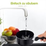 16 dalių puodų ir keptuvių rinkinys su nepridegančia danga (Juoda)