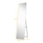 Daugiafunkcis stovimas ir sieninis viso kūno veidrodis 160 x 37 cm (Balta)