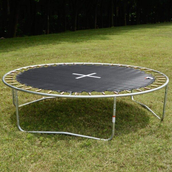 Tramplino šokinėjimo kilimėlis 8ft/Ø244cm skirtas 42 spyruoklėms (Juoda)