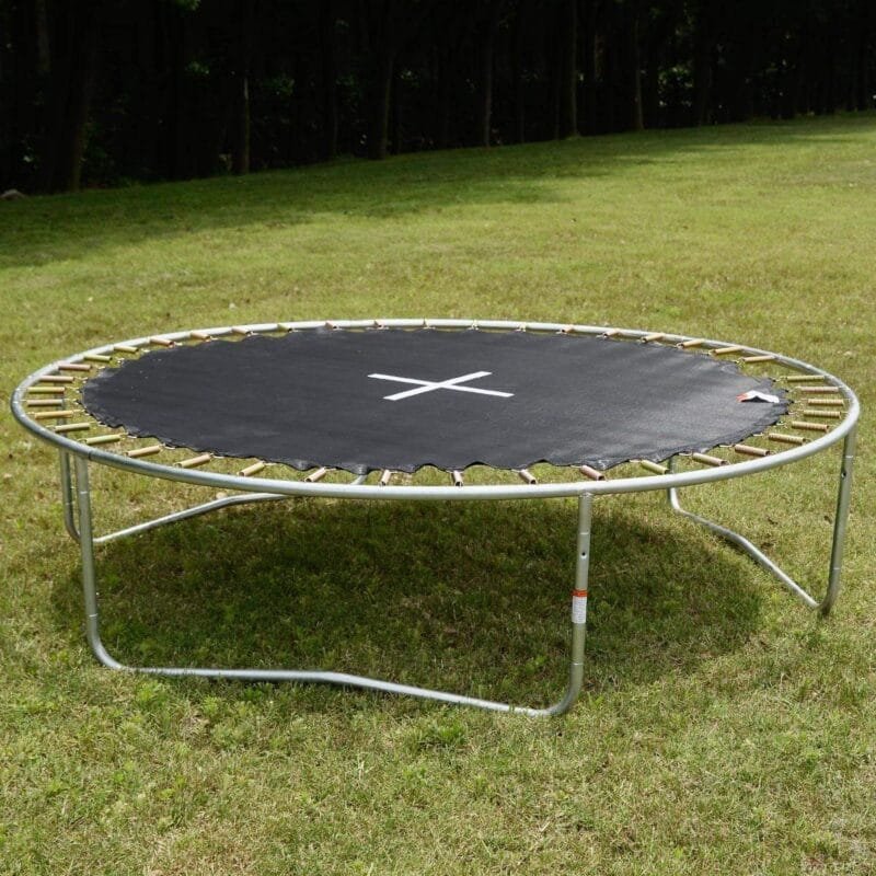 Tramplino šokinėjimo kilimėlis 8ft/Ø244cm skirtas 42 spyruoklėms (Juoda)