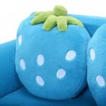 Dvivietė vaikiška sofa-fotelis su koralinio aksomo apmušalu (Mėlyna)