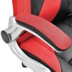Sportinio dizaino ergonomiška biuro kėdė (Raudona)