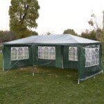 Erdvus sodo paviljonas renginiams ir šventėms 3x6 m (Žalia)