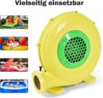 Galingas 850W oro pūtiklis greitam pripučiamų žaislų ir pramogų įrangos pripūtimui (Geltona)