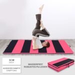 Profesionalus sulankstomas gimnastikos ir mankštos kilimėlis su 5 cm EPE užpildu (Rožinė ir juoda)