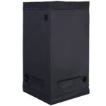 Augalų auginimo palapinė su užtrauktuku 80 x 80 x 160 cm (Juoda)