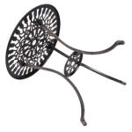 Aliuminio bistro komplektas su stalu ir 2 kėdėmis (Patina)