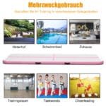 Pripučiamas gimnastikos kilimėlis 3 m (Rožinė)