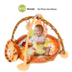 Daugiafunkcinis 2in1 kūdikio lavinamasis kilimėlis su maniežu (Įvairiaspalvė)