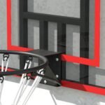 Sieninė reguliuojamo aukščio krepšinio lenta su lanku