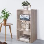 Erdvus 3 lentynų stovas su ąžuolo imitacijos apdaila (Ruda)