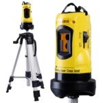 Savaime išsilyginantis rotacinis kryžminių linijų lazeris (Geltona)