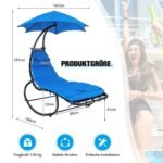 Supamoji gultavietė su atrama ir stogeliu (Mėlyna)