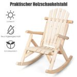 Sodo supamasis krėslas iš natūralios medienos (Natūrali)