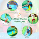 Pripučiamas vandens parkas su čiuožykla ir čiuožimo zona (Spalvotas)