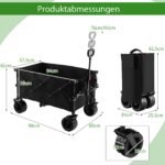 Sulenkiama priekaba reguliuojama rankena 80 kg talpa (Juoda)