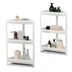 Kampinė lentyna su trimis pakopomis (Balta)