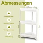 Kampinė lentyna su trimis pakopomis (Balta)