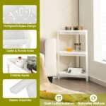 Kampinė lentyna su trimis pakopomis (Balta)