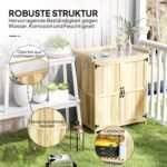 Lauko spintelė-darbastalis su nerūdijančio plieno paviršiumi