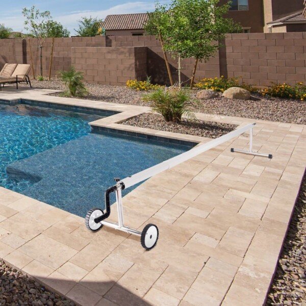 Mobilus ritininis dangos laikiklis baseinams 1 5–5 7 m (Balta)