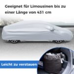Automobilio dengiamoji plėvelė su užtrauktuku atspari oro sąlygoms (Sidabrinė)