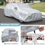Atspari oro sąlygoms transporto priemonės danga su užtrauktuku (Sidabrinė)