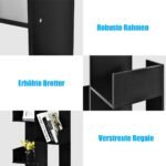 Aštuonių atvirų lentynų knygų lentyna (Juoda)