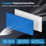 Nešiojama oro filtravimo stotelė su LED apšvietimu ir besisukančiu padėklu (Pilka)