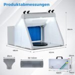 Nešiojama oro filtravimo stotelė su LED apšvietimu ir besisukančiu padėklu (Pilka)