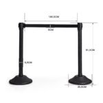 Atitvarų stulpeliai srautui valdyti (Juoda)