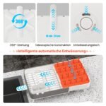 Ištraukiamas indų džiovintuvas su nuimamu įrankių laikikliu (Balta)