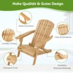 Sulankstoma bambukinė „Adirondack“ kėdė (Natūrali)