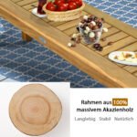 Lauko akacijos medienos suolas 132 cm (Natūrali)