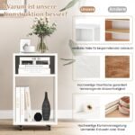 Mobilioji spintelė su atviromis lentynomis (Balta)