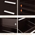 Mobilioji biuro spintelė su 3 stalčiais ir ratukais (Ruda)