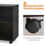 Mobilioji biuro spintelė su 3 stalčiais ir ratukais (Ruda)