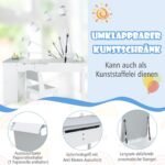 Daugiafunkcis stalas su pakeliama darbine plokšte ir laikymo skyriais (Pilka)