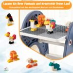 Daugiafunkcis vaikiškas stalas su kėdute ir dvipuse lenta (Mėlyna)