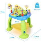 Vaikiškas interaktyvus šokliukas su 360° besisukančia sėdyne ir reguliuojamu aukščiu (Žalia)