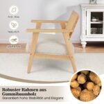 Sūpynės kėdė su kamšalu ir PE rotango atlošu (Natūrali)