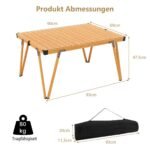 Sulankstomas aliuminio lauko staliukas su dideliu atlaikomu svoriu ir patogia rankena (Ruda)