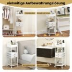 Kosmetikos laikymo vežimėlis su stalčiais ir ratukais (Balta)