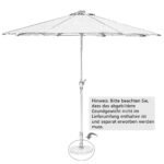 Skėtis nuo saulės su rankenėle 270/300 cm (Oranžinė)