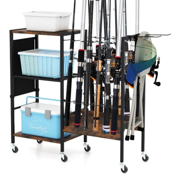 Organizatorius su ratukais 12 meškerių laikikliams (Ruda)