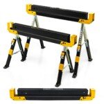 Sulankstomi darbo stovai reguliuojamo aukščio 1180 kg apkrovos (2 vnt.) (Geltona)