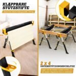 Sulankstomi darbo stovai reguliuojamo aukščio 1180 kg apkrovos (2 vnt.) (Geltona)